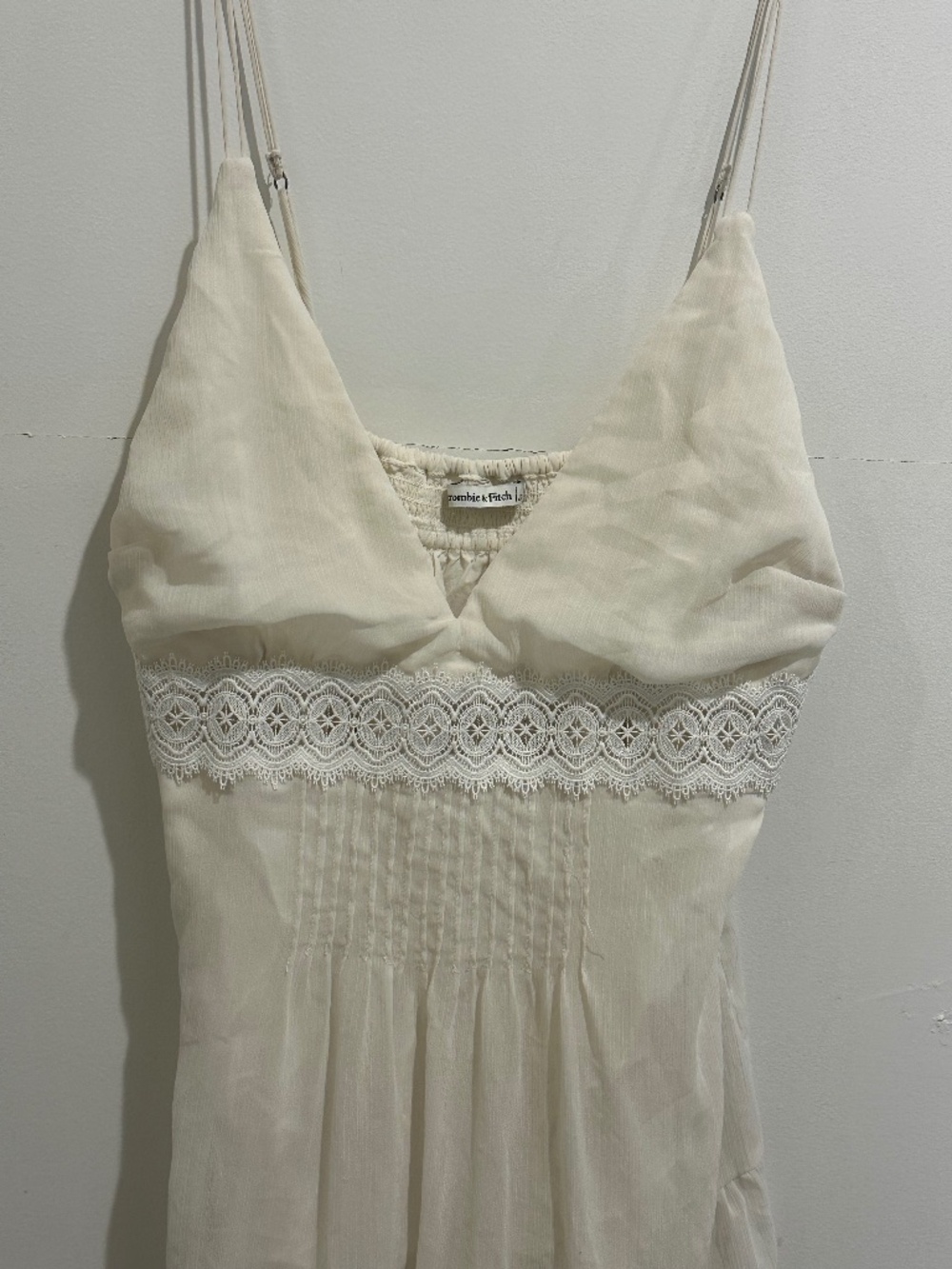 A&F white lace mini dress
